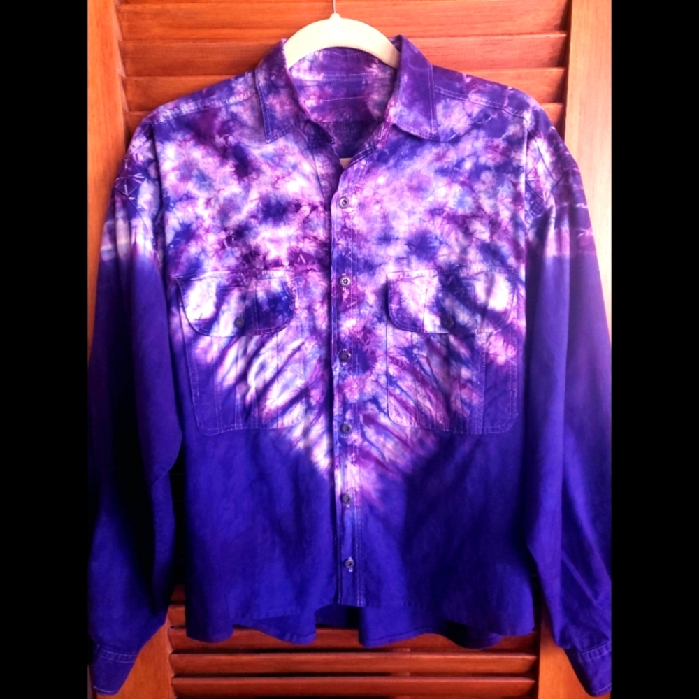 Basic Saturdays Blues Vintage Button Up Long Slee… - image 6